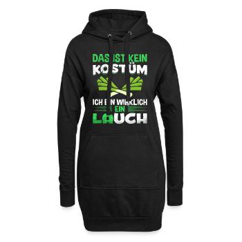 Karneval Das ist kein Kostüm Bin Wirklich ein - Hoodie-Kleid - Schwarz - Vorne