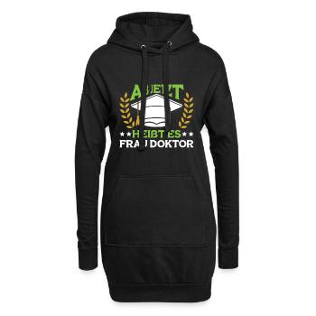 Dissertation Ab Jetzt heißt es Frau Doktor - Hoodie-Kleid - Schwarz - Vorne