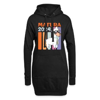 Matura 2024 Maturantin Lama Maturantinnen - Sweat-shirt à capuche long Femme - noir - Devant