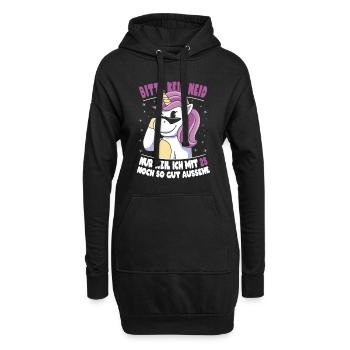 Bitte Kein Neid Weil Ich Mit 25 So Gut Aussehe - Hoodie-Kleid - Schwarz - Vorne
