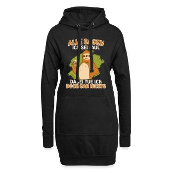 Paresseux : Tout le monde dit que je suis paresseux, que je ne fais rien - Sweat-shirt à capuche long Femme - noir - Devant