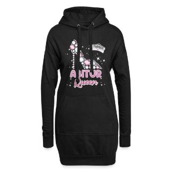 Abitur Queen Abi 2024 Diplômées du secondaire Drôle - Sweat-shirt à capuche long Femme - noir - Devant