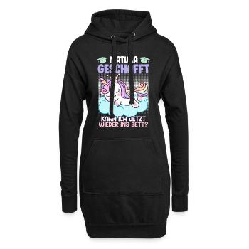 Je peux retourner me coucher - Sweat-shirt à capuche long Femme - noir - Devant