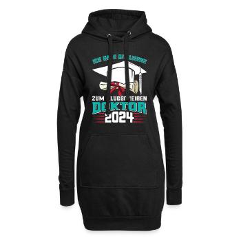 Doktor 2024 Habe die Lizenz zum Klugscheißen - Hoodie-Kleid - Schwarz - Vorne
