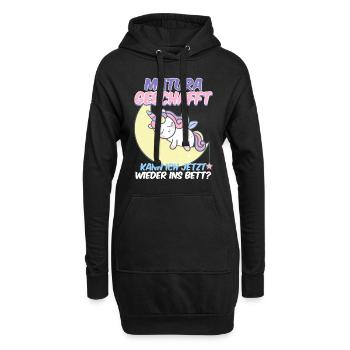 Je peux retourner me coucher - Sweat-shirt à capuche long Femme - noir - Devant