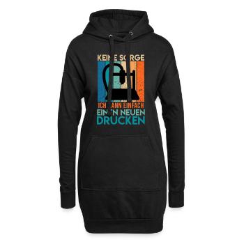 Imprimante 3D Ne vous inquiétez pas, vous pouvez en imprimer une nouvelle - Sweat-shirt à capuche long Femme - noir - Devant