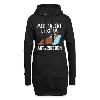 Collègues paresseux, mon talent réside dans la procrastination - Sweat-shirt à capuche long Femme - noir - Devant