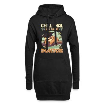 Doktorabschluss Chill Mal Ich habe den Doktor - Hoodie-Kleid - Schwarz - Vorne