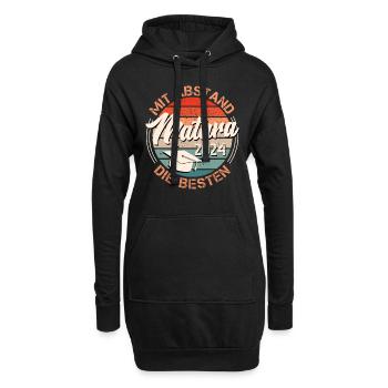 De loin la MEILLEURE Matura - Sweat-shirt à capuche long Femme - noir - Devant