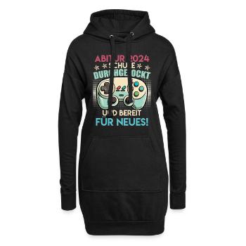Abitur 2024 Abi School Gambled Diplômé du lycée - Sweat-shirt à capuche long Femme - noir - Devant