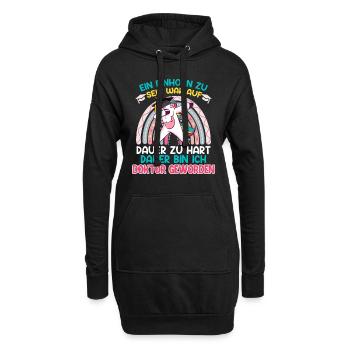 Docteur Être une corne d’œuf était trop difficile à long terme - Sweat-shirt à capuche long Femme - noir - Devant