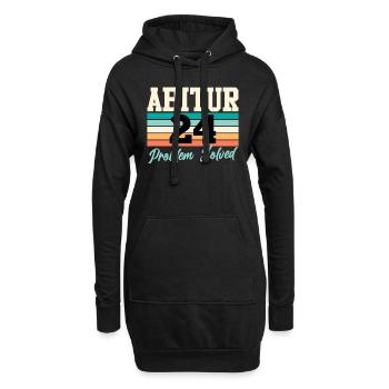 Abitur 2024 Problème Résolu Diplômés Du Secondaire Drôle - Sweat-shirt à capuche long Femme - noir - Devant