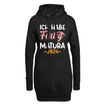 Matura 2024 J’ai fini fille drôle - Sweat-shirt à capuche long Femme - noir - Devant