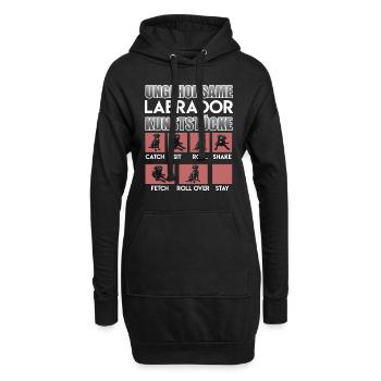 Labrador Besitzer UNGEHORSAME LABRADOR - Hoodie-Kleid - Schwarz - Vorne