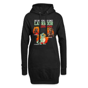 Labrador Fan DIE ENTWICKLUNG EINES LABRADOR - Hoodie-Kleid - Schwarz - Vorne