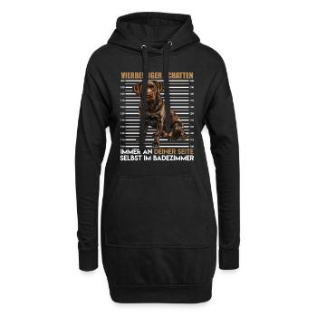 Labrador Besitzer VIERBEINIGER SCHATTEN Lustiges - Hoodie-Kleid - Schwarz - Vorne