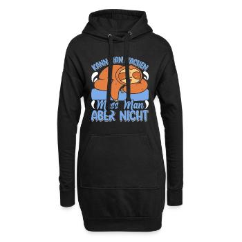 Fauler Kollege Kann man Machen Muss Man Nicht - Hoodie-Kleid - Schwarz - Vorne