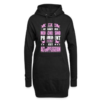 Pflege Spruch Pflegerin Pflegekraft Altenpflegerin - Hoodie-Kleid - Schwarz - Vorne