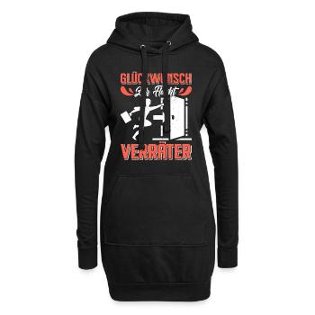 Glückwunsch zur Flucht VERRÄTER Abschied - Hoodie-Kleid - Schwarz - Vorne