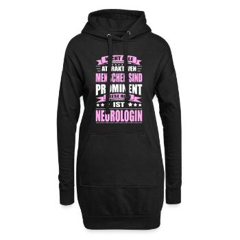 Nicht Alle Menschen Sind Prominent Neurologin - Hoodie-Kleid - Schwarz - Vorne