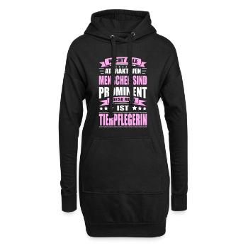 Nicht Alle Menschen Sind Prominent Tierpflegerin - Hoodie-Kleid - Schwarz - Vorne