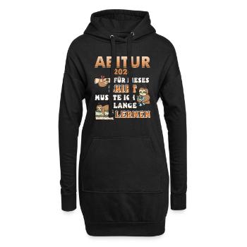 Abitur 2024 Für Dieses Shirt Musste ich Lernen - Hoodie-Kleid - Schwarz - Vorne