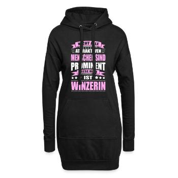 Nicht Alle Menschen Sind Prominent Winzerin - Hoodie-Kleid - Schwarz - Vorne