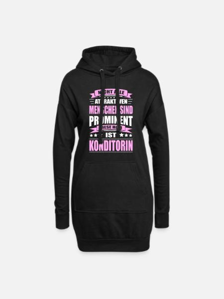 Nicht Alle Menschen Sind Prominent Konditorin - Hoodie-Kleid - Schwarz