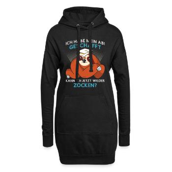 Abiturient Habe Mein Abitur Geschafft Lustiges - Hoodie-Kleid - Schwarz - Vorne