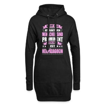 Nicht Alle Menschen Sind Prominent Heilpädagogin - Hoodie-Kleid - Schwarz - Vorne