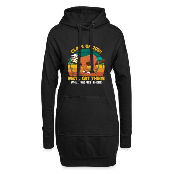 Abiturienten Class of 2024 We'll Get There Lustig - Hoodie-Kleid - Schwarz - Vorne