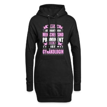 Nicht Alle Menschen Sind Prominent Gynäkologin - Hoodie-Kleid - Schwarz - Vorne