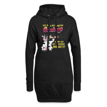 Abitur Geschafft Kann ich wieder ins Bett Lustige - Hoodie-Kleid - Schwarz - Vorne