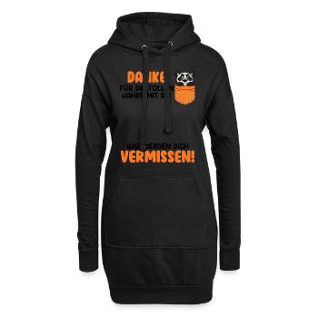 Danke für die Tollen Jahre mit Dir Abschied - Hoodie-Kleid - Schwarz - Vorne