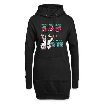 Abitur Geschafft Kann ich wieder ins Bett Lustige - Hoodie-Kleid - Schwarz - Vorne
