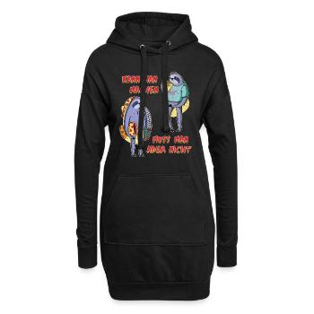 Faule Kollegen Kann man Machen Muss man aber Nicht - Hoodie-Kleid - Schwarz - Vorne