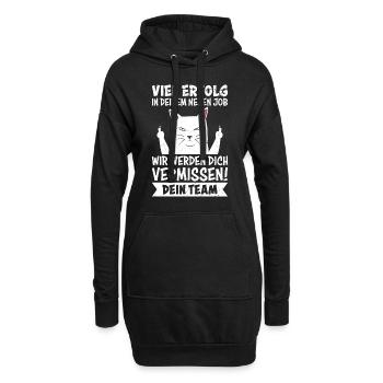 Jobwechsel Werden Dich Vermissen! Dein Team - Hoodie-Kleid - Schwarz - Vorne
