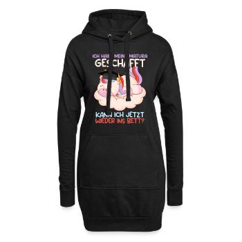 Maturant Habe meine Matura Geschafft Abschluss - Hoodie-Kleid - Schwarz - Vorne