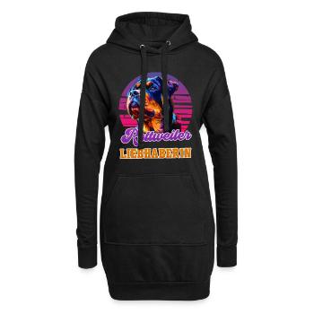 ROTTWEILER LIEBHABERIN Hundemama Rottie Vintage - Hoodie-Kleid - Schwarz - Vorne