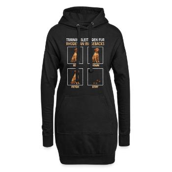 RHODESIAN RIDGEBACK TRAININGSLEITFADEN Lustiges - Hoodie-Kleid - Schwarz - Vorne