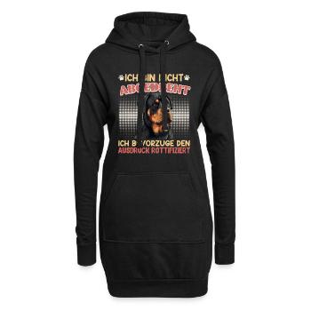 Rottie BIN NICHT ABGEDREHT BEVORZUG ROTTIFIZIERT - Hoodie-Kleid - Schwarz - Vorne