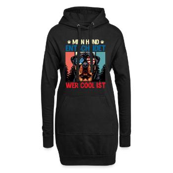 Rottweiler MEIN HUND ENTSCHEIDET WER COOL IST - Hoodie-Kleid - Schwarz - Vorne