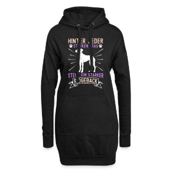 Ridgeback HINTER JEDER STARKEN FRAU STEHT EIN - Hoodie-Kleid - Schwarz - Vorne