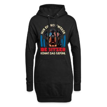 Rottie NUR EIN ROTTWEILER BESITZER KENNT DAS - Hoodie-Kleid - Schwarz - Vorne