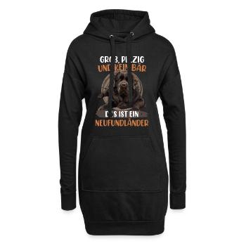 Neufundländer GROSS PELZIG UND KEIN BÄR Lustiges - Hoodie-Kleid - Schwarz - Vorne