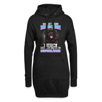 Neufundländer DAS IST MEIN MENSCHEN KOSTÜM Lustig - Hoodie-Kleid - Schwarz - Vorne