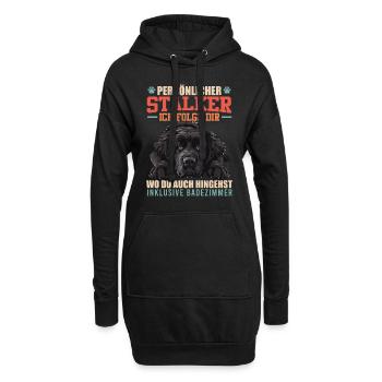 Neufundländer PERSÖNLICHER STALKER I FOLLOW YOU - Hoodie-Kleid - Schwarz - Vorne