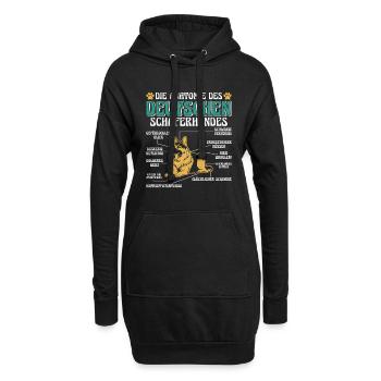ANATOMIE DES DEUTSCHEN SCHÄFERHUNDES Lustiges - Hoodie-Kleid - Schwarz - Vorne