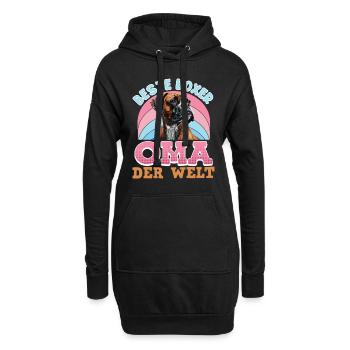 Hundeoma BESTE BOXER OMA DER WELT Deutscher - Hoodie-Kleid - Schwarz - Vorne