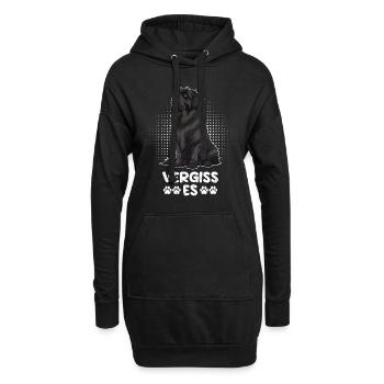 Neufundländer Stur VERGISS ES Hundebesitzer - Hoodie-Kleid - Schwarz - Vorne